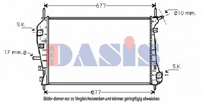 AKS DASIS 090019n -  Радиатор, охлаждение двигателя